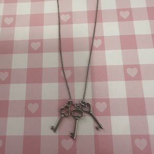 Tiffany & Co. Triple Key Silver Pendant Necklace